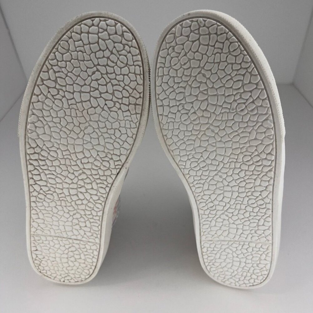 Michael Kors Girls White Casual Fabric MK Logo Low Top Flat Size 3 Slip On Shoes - Picture 8 of 9